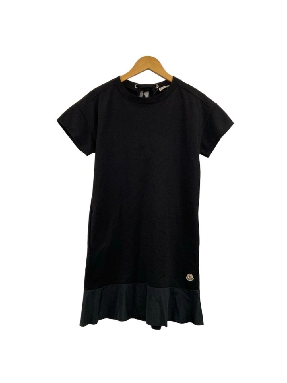 Moncler Dress Abito Black Short Sleeve Knee-length